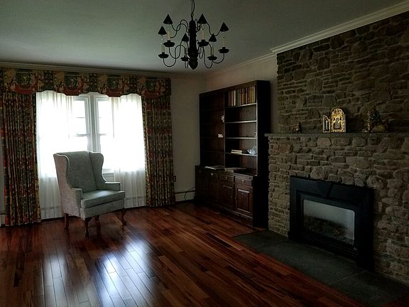 Den with fireplace