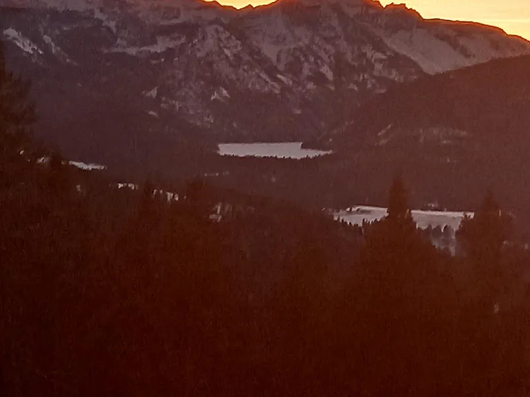 Winter sunset from bedroom.