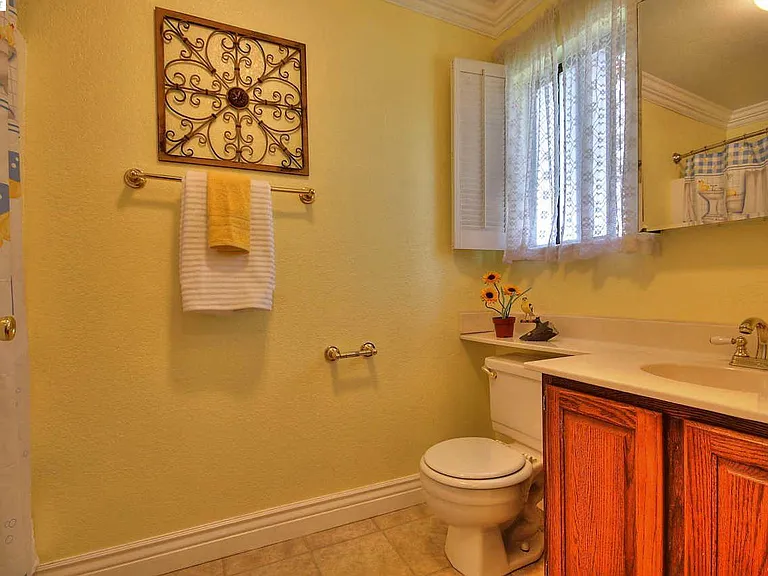 Toilet with lots of space.