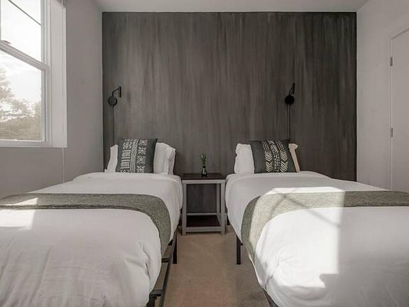 Room for 2! Bunk up in this room with two twin-size beds.