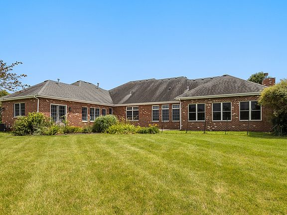Rear view full brick home