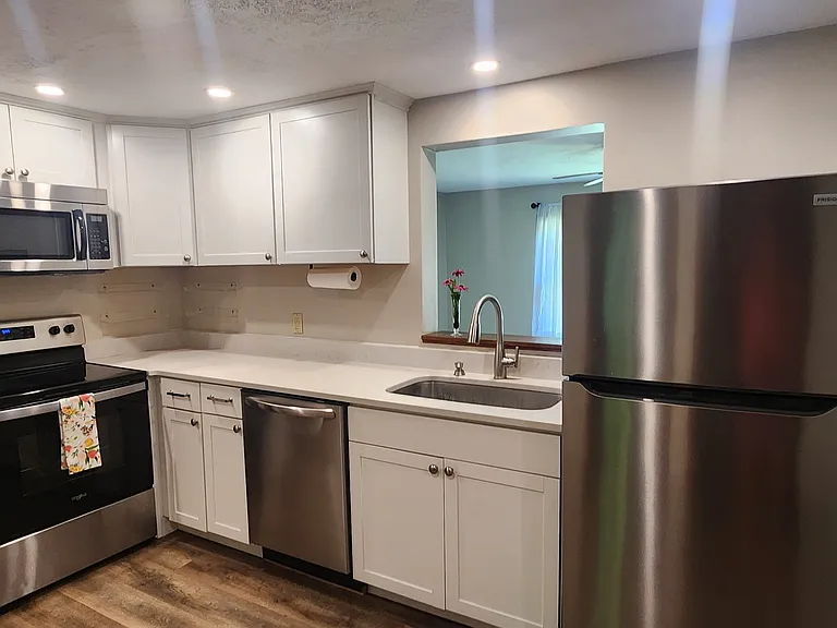 Updated kitchen with quartz countertops and LVP flooring