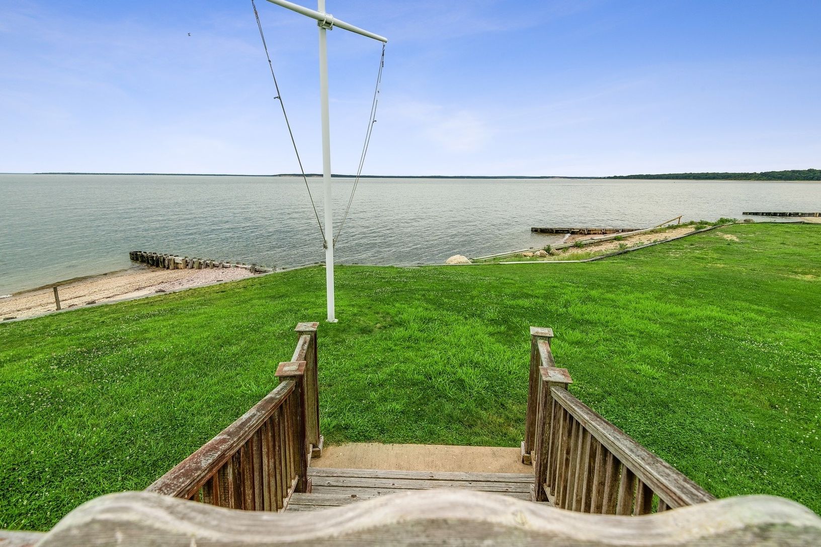 Steps to sandy beach