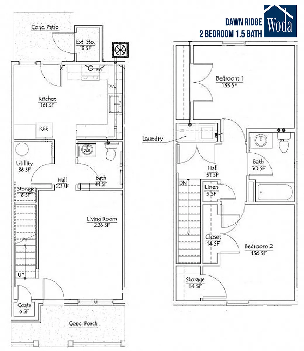 Floor plan Two Bedroom