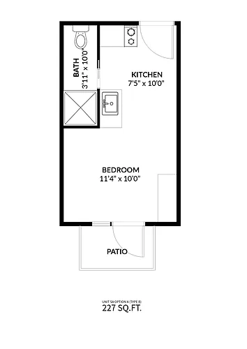 Floor plan 834 Eff 1