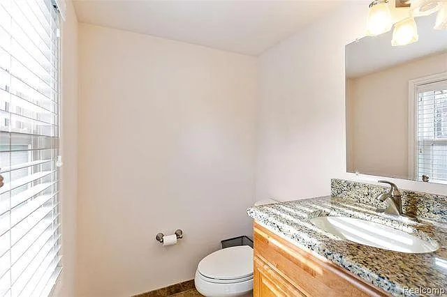 First floor updated half bath.
