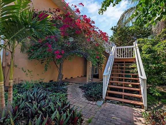 Stairs to condo on upper level.