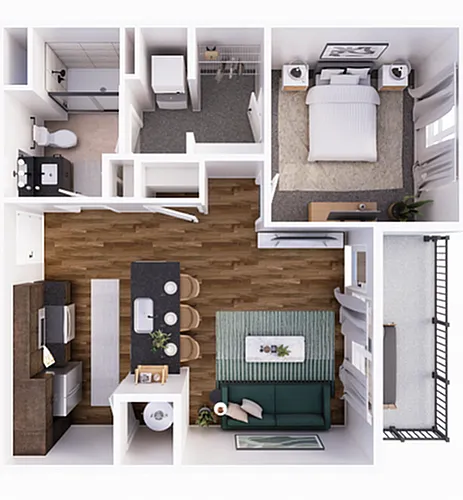 Floor plan Rockpointe-1C