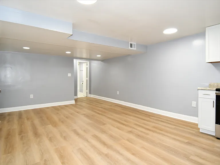 View of the living room and kitchen