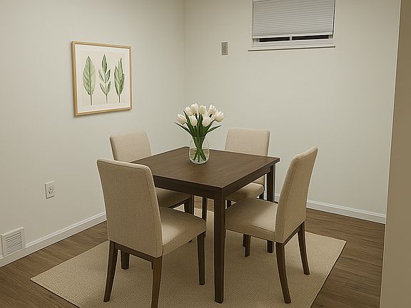 virtual staged dining room