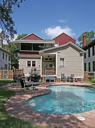 beautiful pool and private backyard