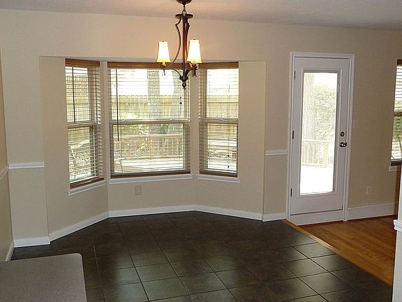 Bay window in breakfast area