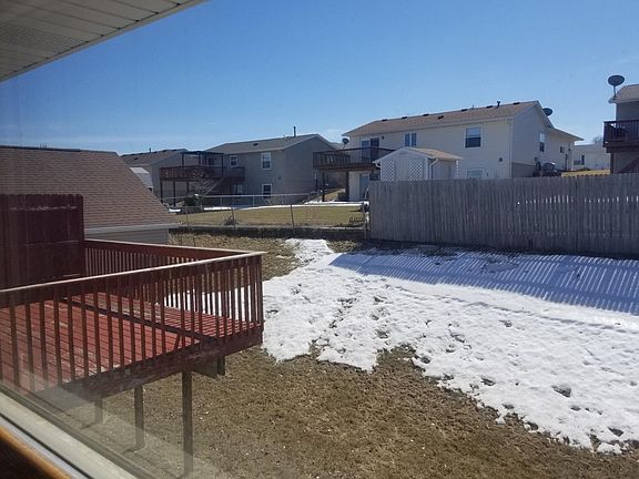 Deck and backyard