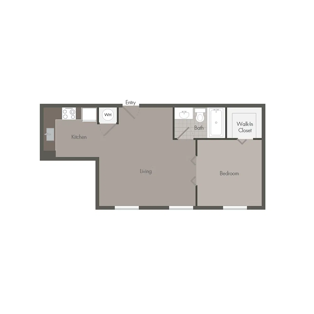 Floor plan 1 Bedroom 1 Bathroom A