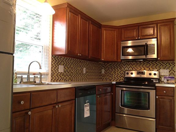 Kitchen with stainless steel appliances