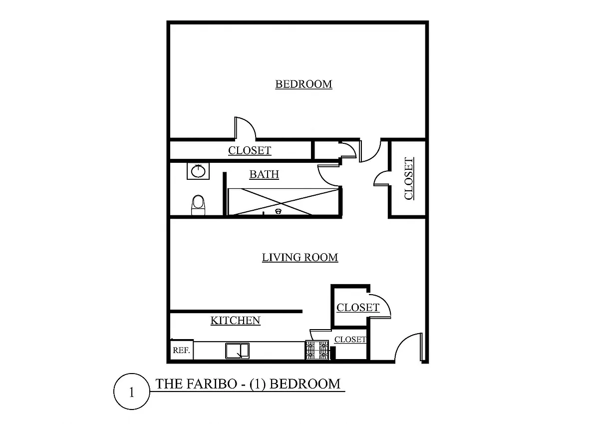 Floor plan One Bedroom A