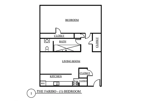 Floor plan One Bedroom A