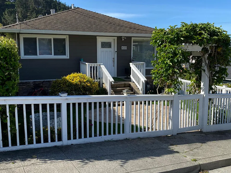 Fenced front yard