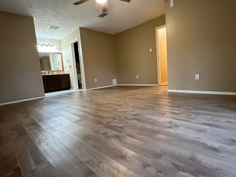 Large master bedroom with walk in closet