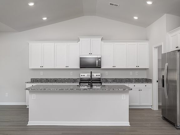 Wood cabinetry in the kitchen