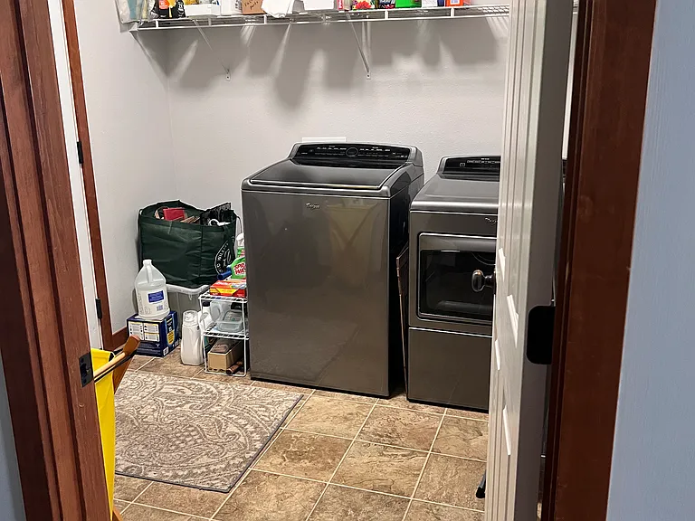 Laundry and entry to garage