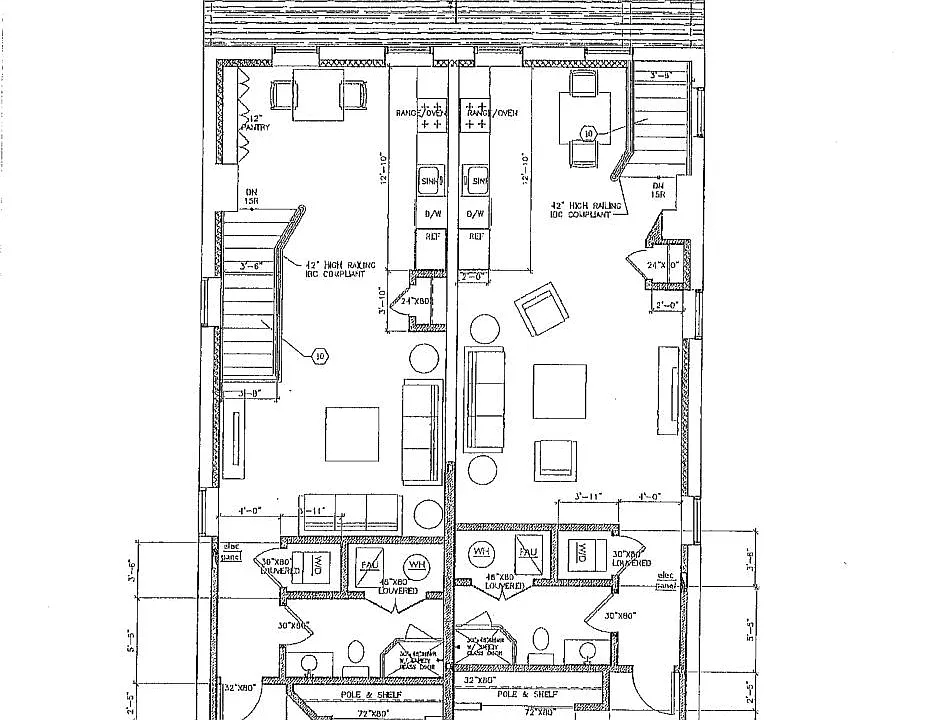 Floor plan (2 units / side by side)