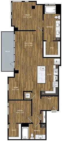 Floor plan B-100
