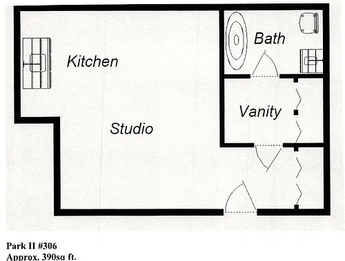 Floor plan Studio