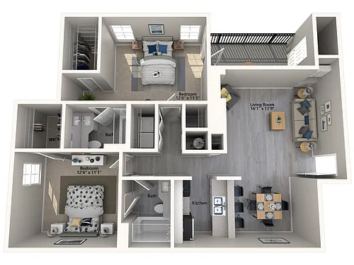 Floor plan Dogwood 2x2