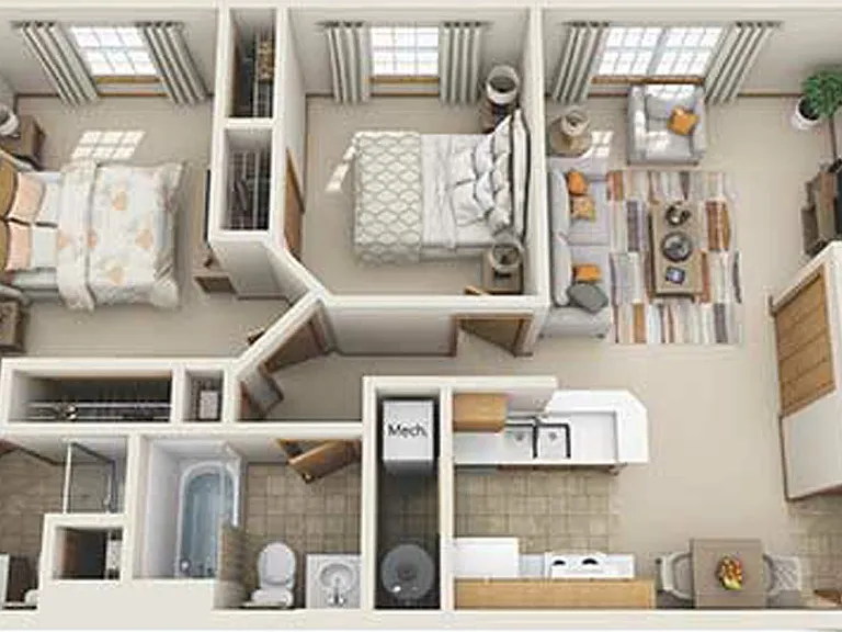 Two-Bedroom Two-Bedroom