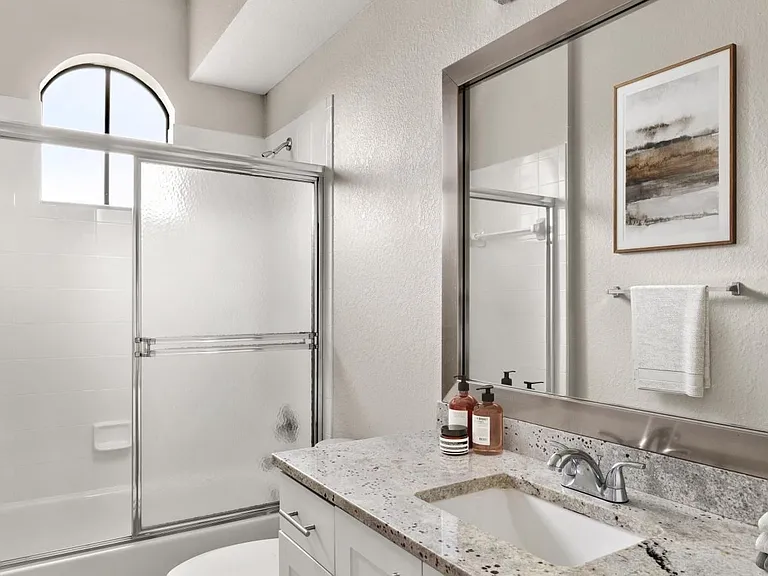 Large bathroom with natural light