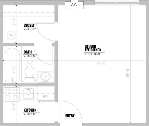 Floor plan Studios