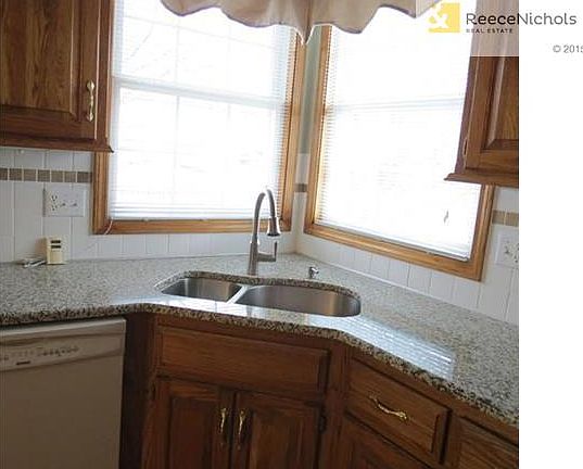 Corner sink - looks out into the back yard.