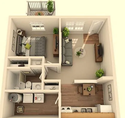 Floor plan One Bed