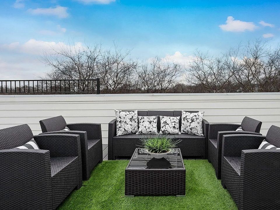 staged outdoor patio set up