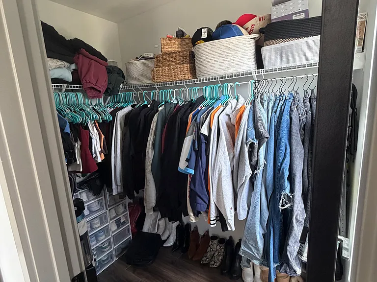 Master bedroom - one of two closet