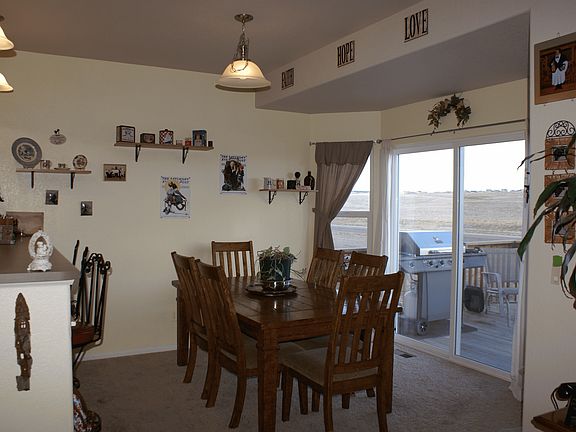 Dining room with walkout to upper deck