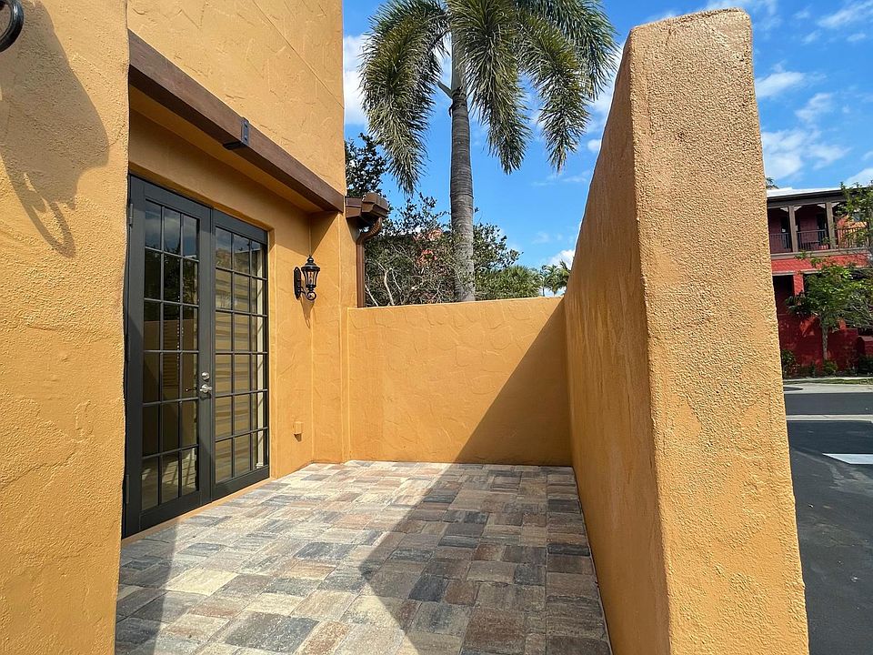 New patio tiles with privacy wall