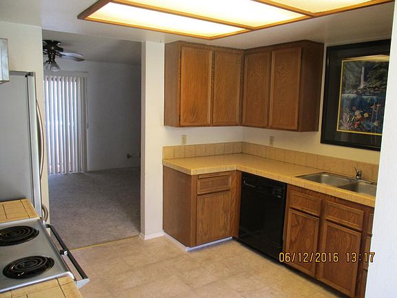 kitchen view from door to garage
