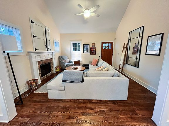 Living room with fireplace
