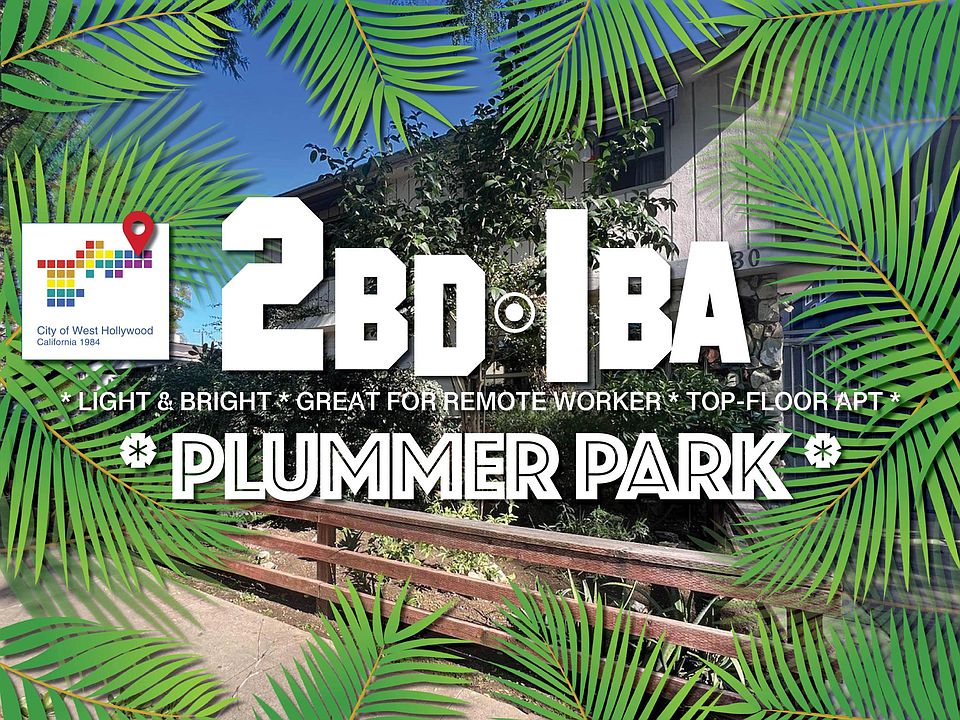 Rent controlled 2 bedroom apartment in desirable West Hollywood opposite Plummer Park