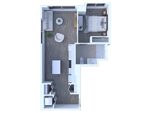 Floor plan One Bedroom A6