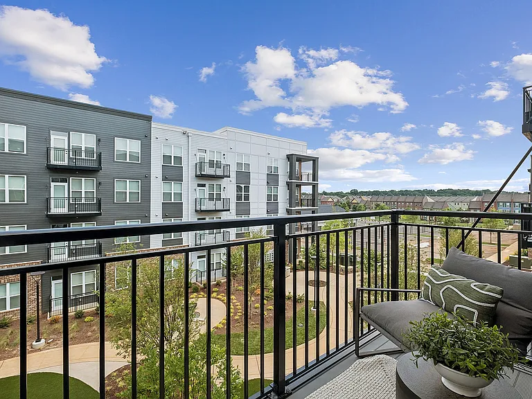 Enjoy the beautiful views of Clari Park from your private balcony.