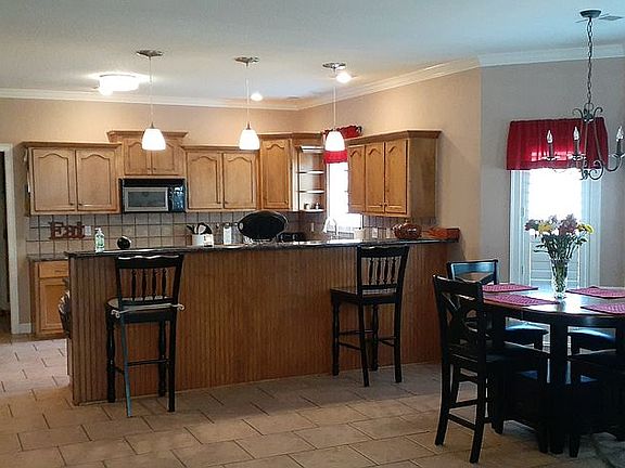 Kitchen has tons of cabinets