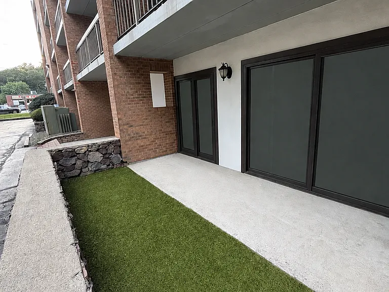 patio outside the living room and bedroom