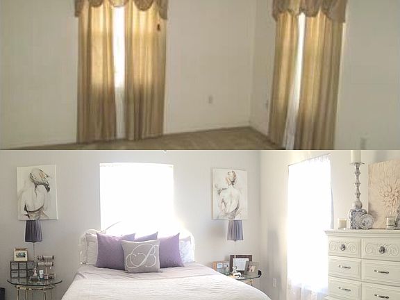 Mast before and after