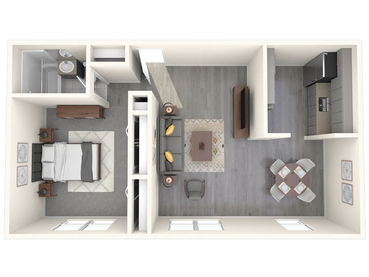Floor plan 1 Bed 1 Bath