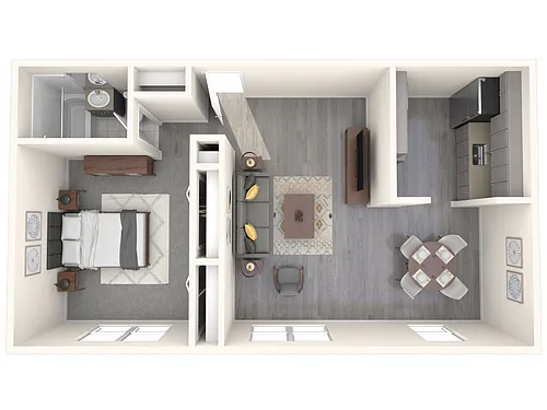 Floor plan 1 Bed 1 Bath