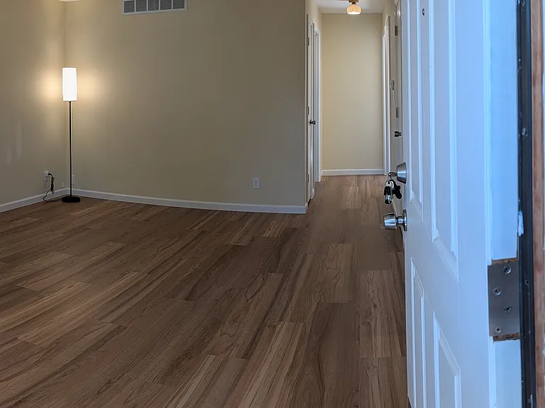 Living room and hallway (view from front door)