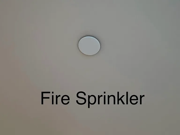 Example of Fire Sprinklers in ceiling